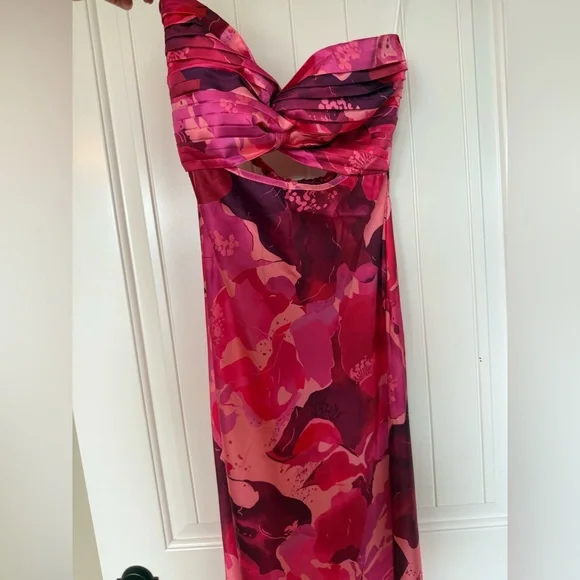 Hello Molly Strapless Pink and Purple Maxi Dress - Picture 5 of 5